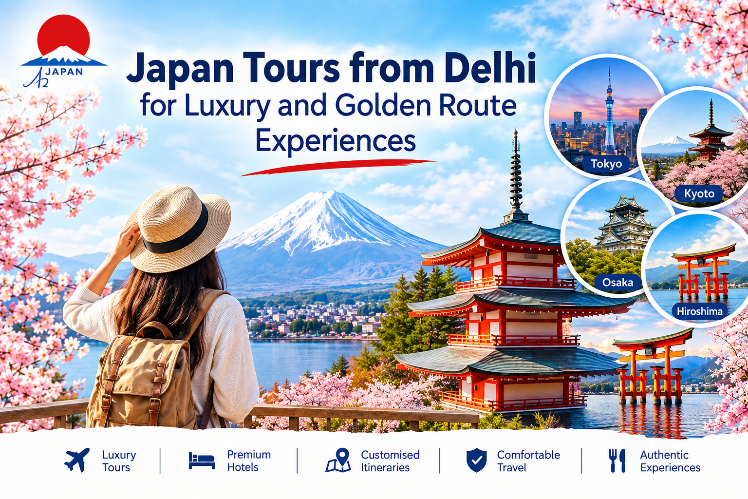 Japan Tours from Delhi for Luxury and Golden Route Experiences